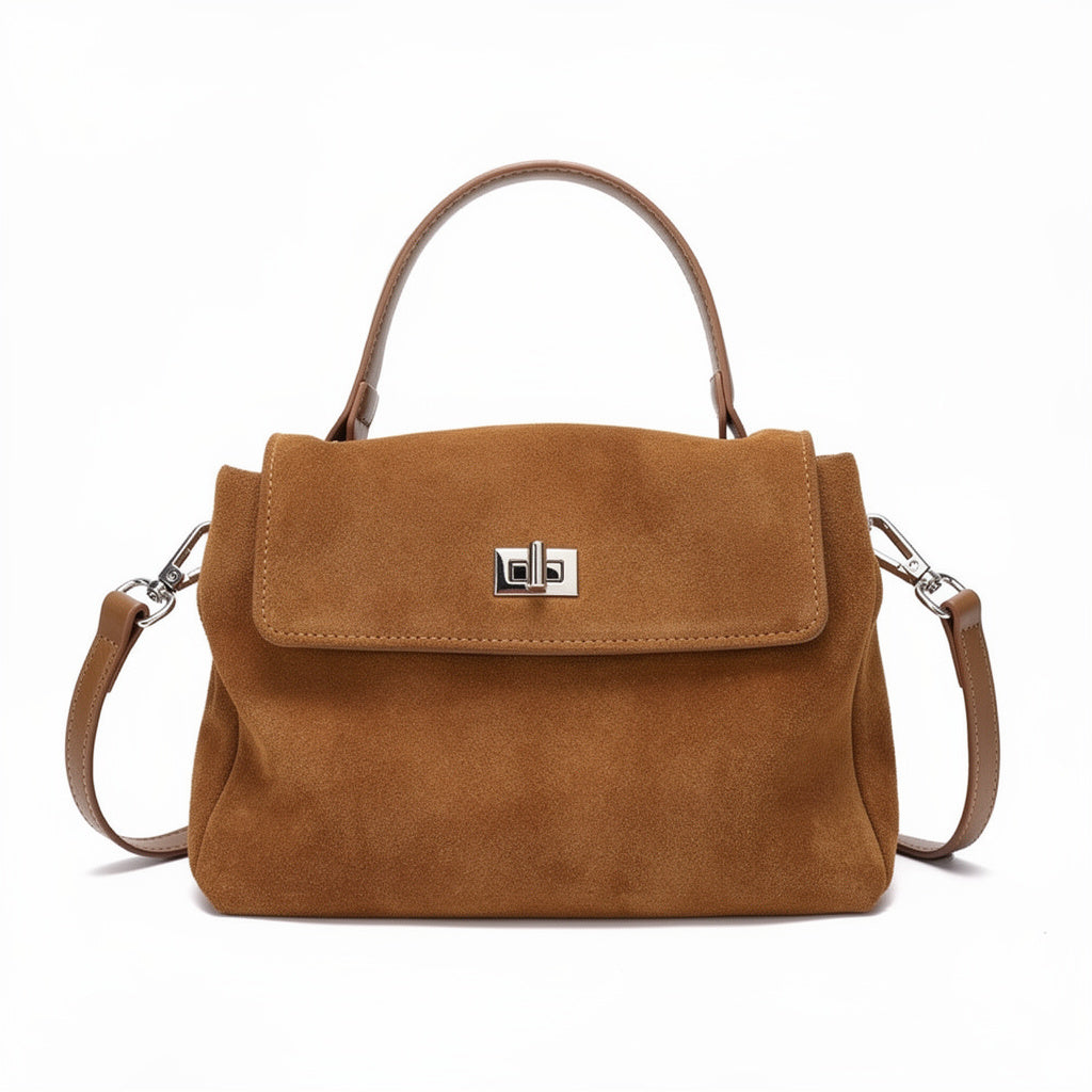 Cocoa Suede Crossbody