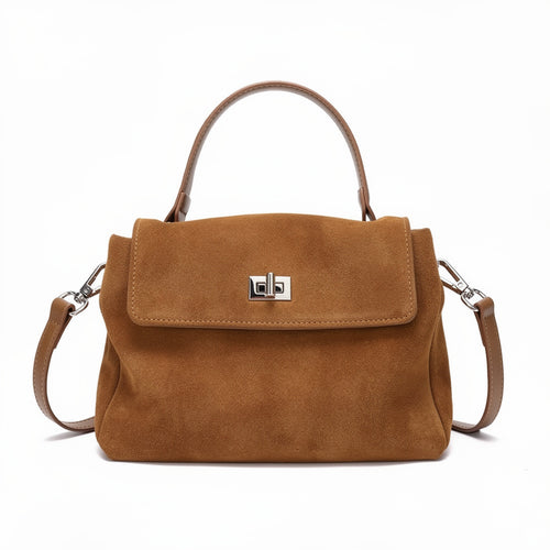 Cocoa Suede Crossbody