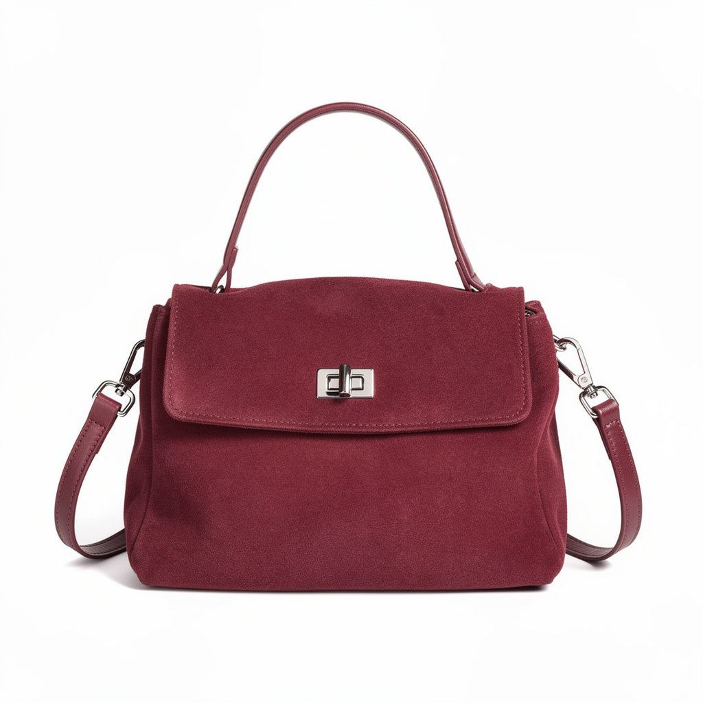 Cocoa Suede Crossbody